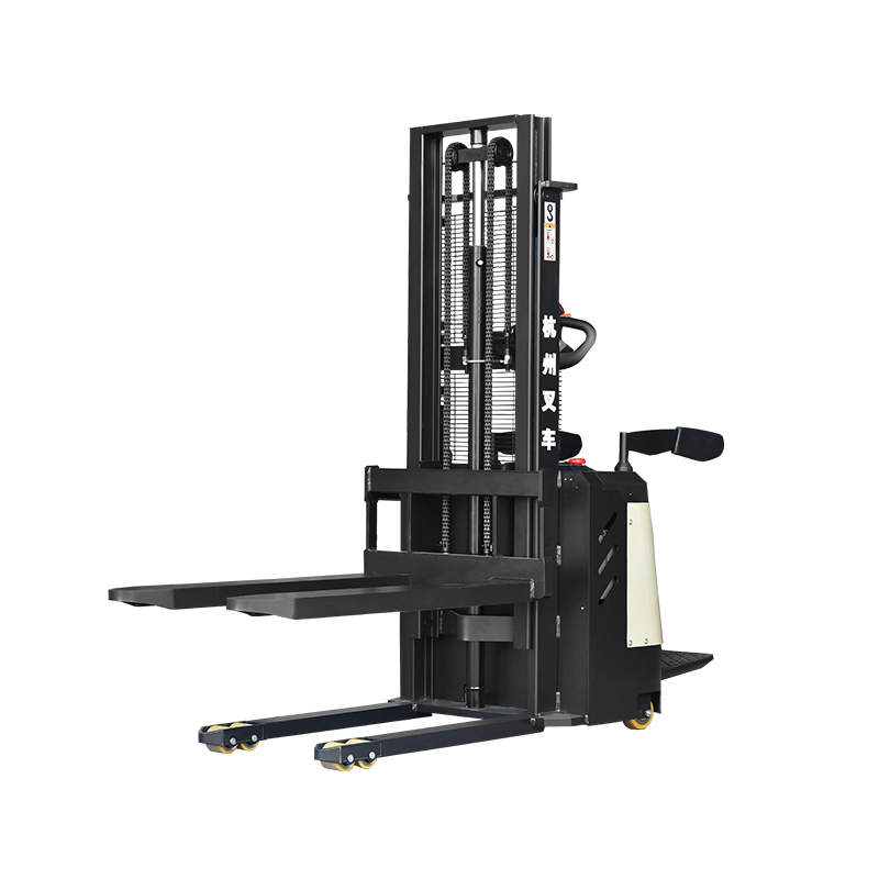 Angkat Stacker Pallet Listrik Stand-on 2 Ton 3m